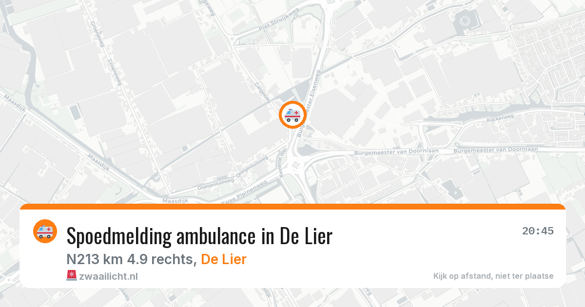 Spoedmelding ambulance in De Lier — 13 aug 2026
