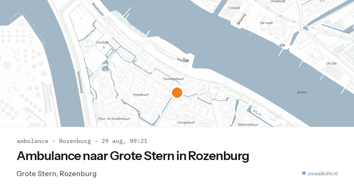 Ambulance naar Grote Stern in Rozenburg — 29 aug 2026