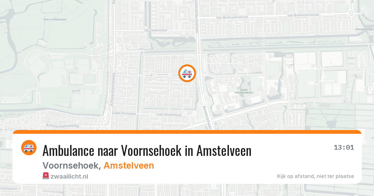 Ambulance naar Voornsehoek in Amstelveen — 29 jun 2026