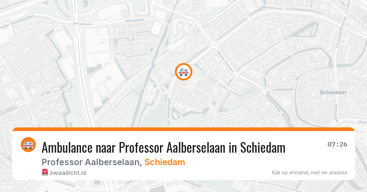 Ambulance naar Professor Aalberselaan in Schiedam — 6 jul 2026
