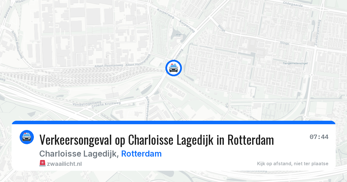 Verkeersongeval op Charloisse Lagedijk in Rotterdam — 18 mrt 2026