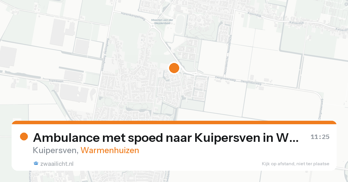 Ambulance met spoed naar Kuipersven in Warmenhuizen — 18 mei 2026