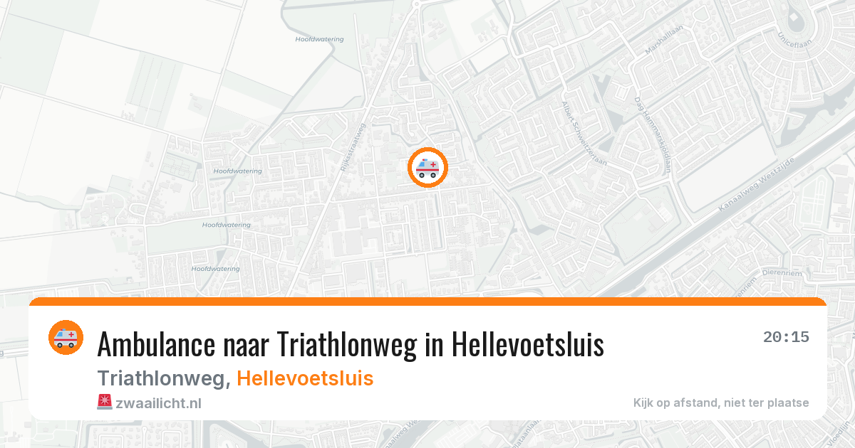 Ambulance naar Triathlonweg in Hellevoetsluis — 14 aug 2026