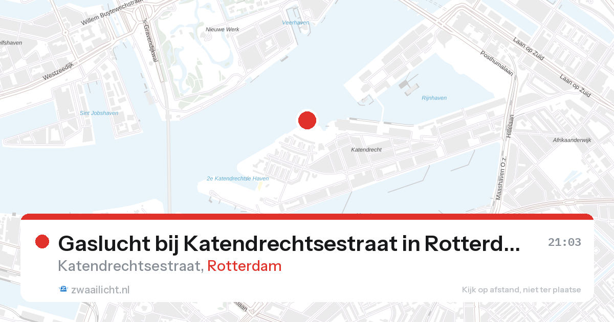 Gaslucht bij Katendrechtsestraat in Rotterdam — 26 aug 2026