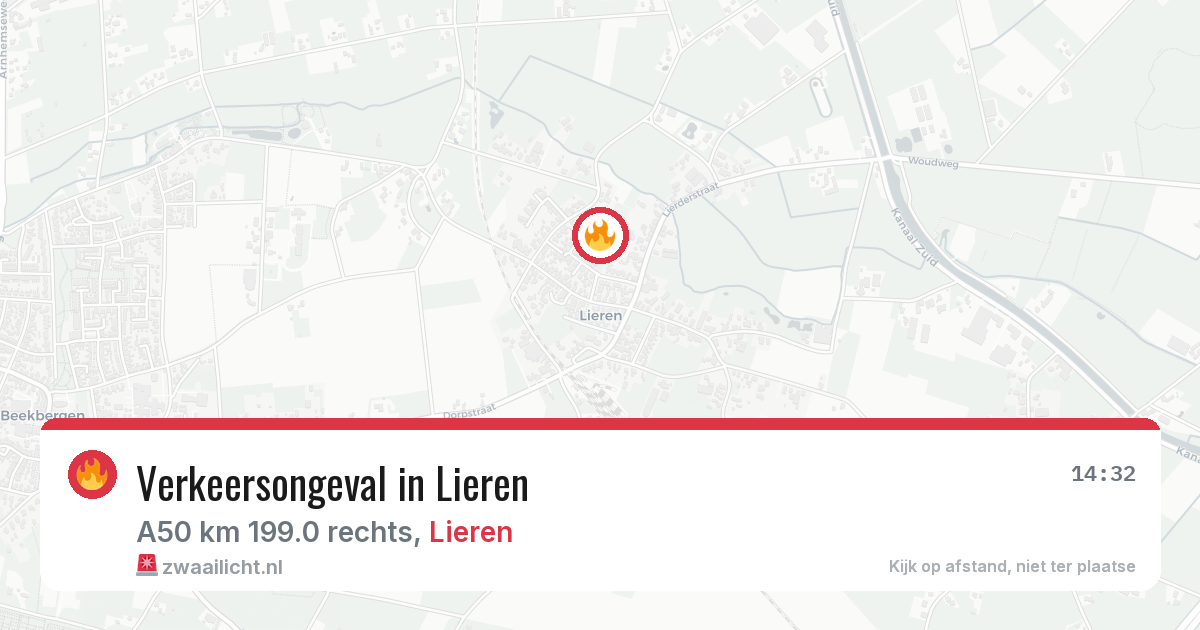Verkeersongeval in Lieren — 5 aug 2026