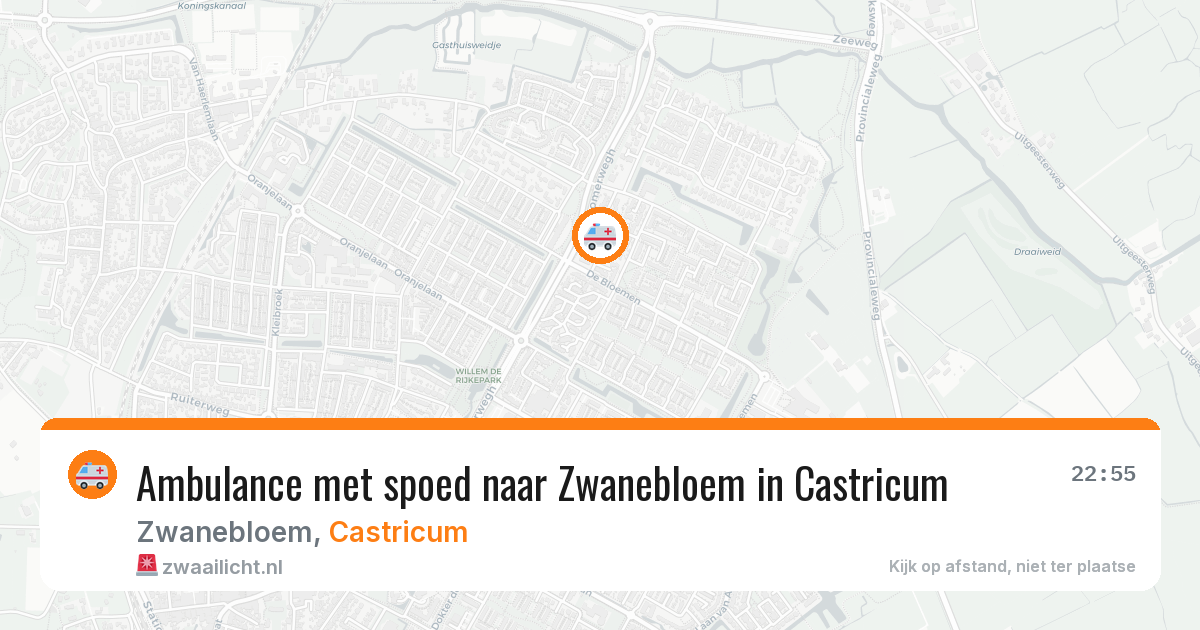 Ambulance met spoed naar Zwanebloem in Castricum — 24 jul 2026