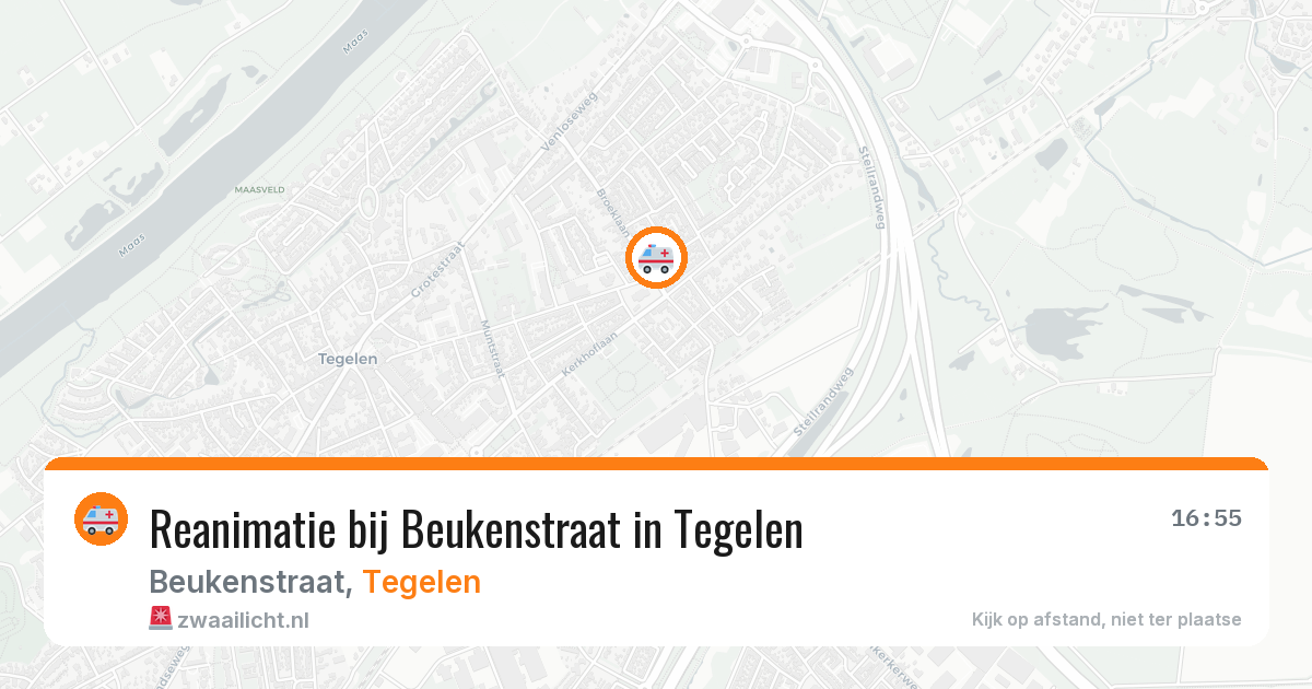 Reanimatie bij Beukenstraat in Tegelen — 9 apr 2026