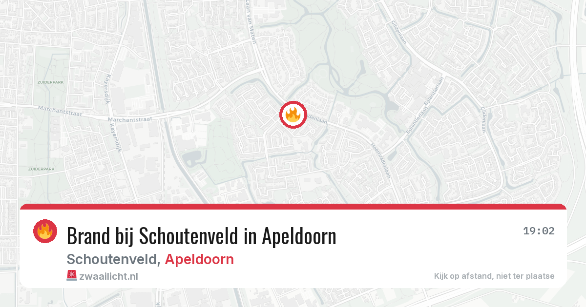 Brand bij Schoutenveld in Apeldoorn — 23 mrt 2026