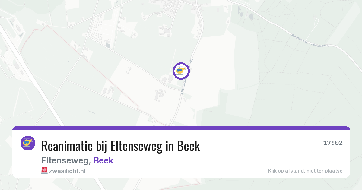 Reanimatie bij Eltenseweg in Beek — 5 aug 2026