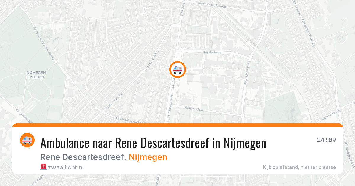 Ambulance naar Rene Descartesdreef in Nijmegen — 18 mrt 2026