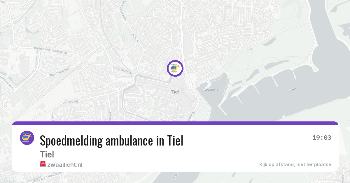 Spoedmelding ambulance in Tiel — 10 jul 2026