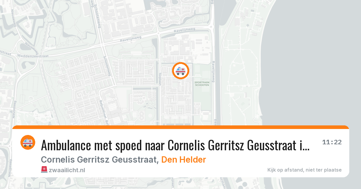 Ambulance met spoed naar Cornelis Gerritsz Geusstraat in Den Helder — 9 feb 2026