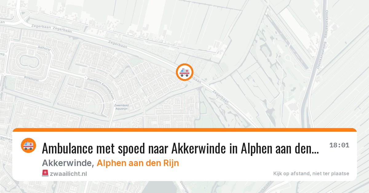 Ambulance met spoed naar Akkerwinde in Alphen aan den Rijn — 28 jun 2026
