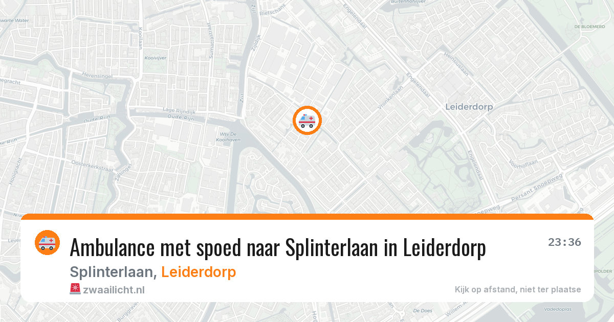Ambulance met spoed naar Splinterlaan in Leiderdorp — 10 aug 2026