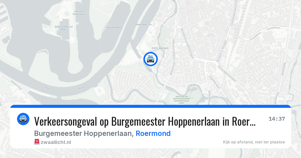 Verkeersongeval op Burgemeester Hoppenerlaan in Roermond — 18 jan 2026