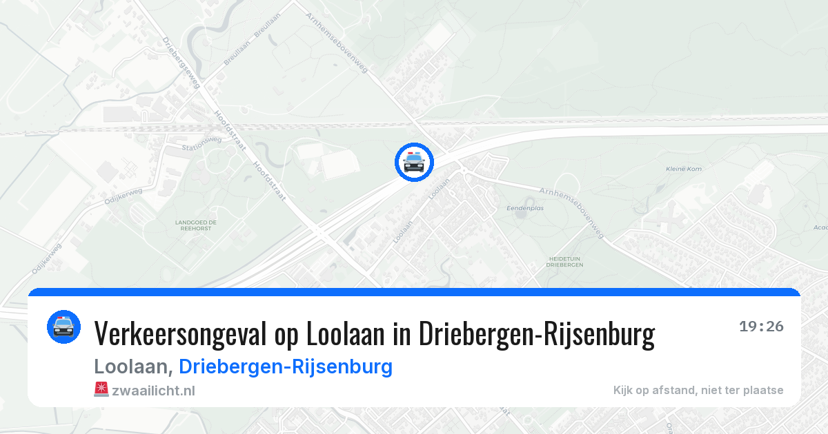 Verkeersongeval op Loolaan in Driebergen-Rijsenburg — 23 apr 2026