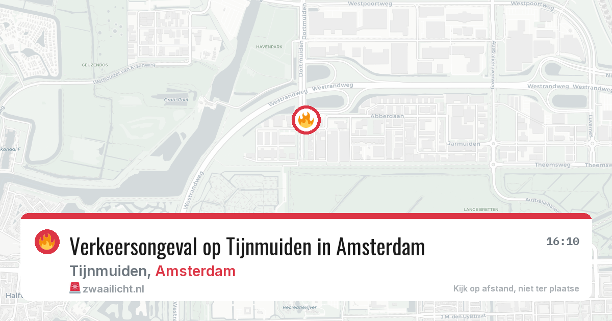 Verkeersongeval op Tijnmuiden in Amsterdam — 22 mei 2026