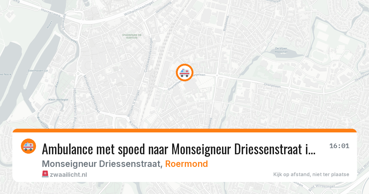 Ambulance met spoed naar Monseigneur Driessenstraat in Roermond — 31 jul 2026