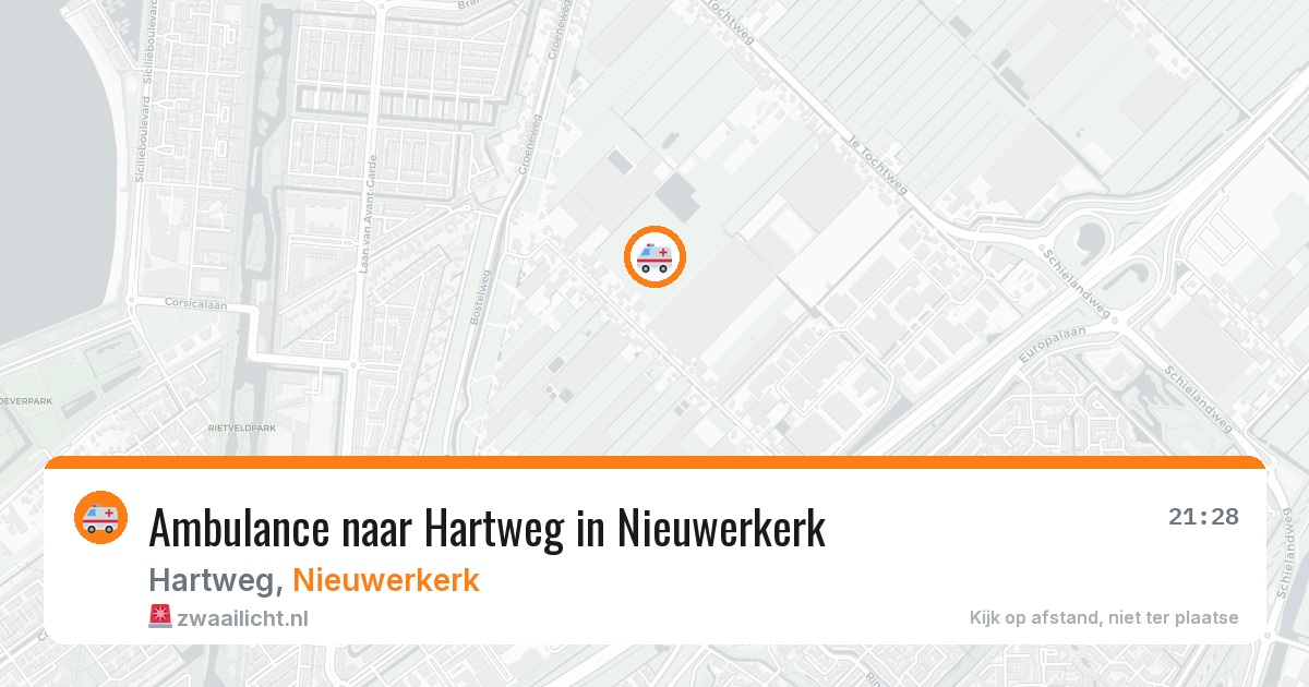 Ambulance naar Hartweg in Nieuwerkerk — 7 jun 2026