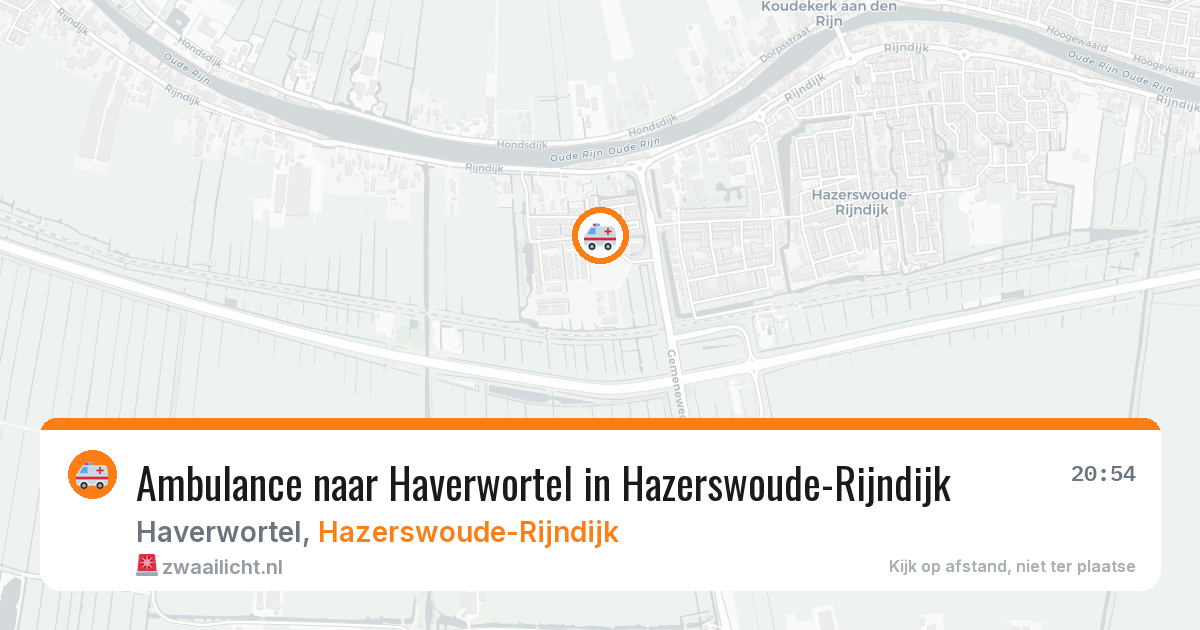 Ambulance naar Haverwortel in Hazerswoude-Rijndijk — 8 aug 2026