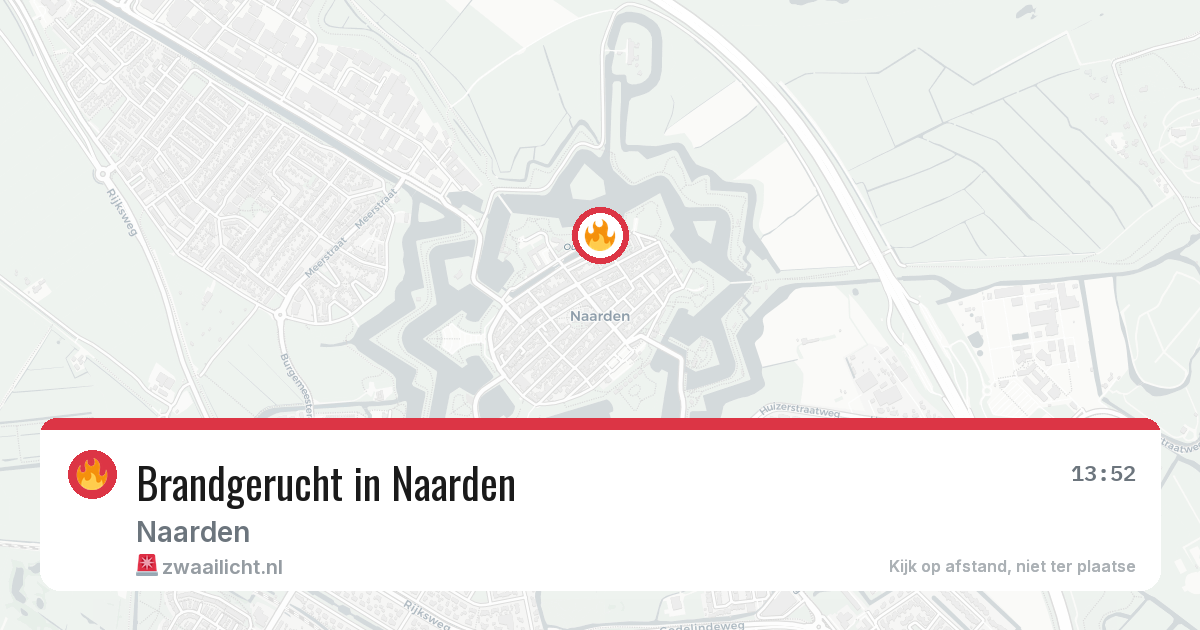 Brandgerucht in Naarden — 31 jul 2026