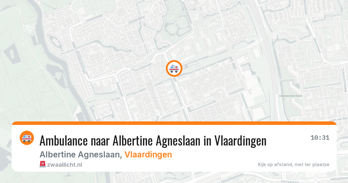 Ambulance naar Albertine Agneslaan in Vlaardingen — 29 mei 2026
