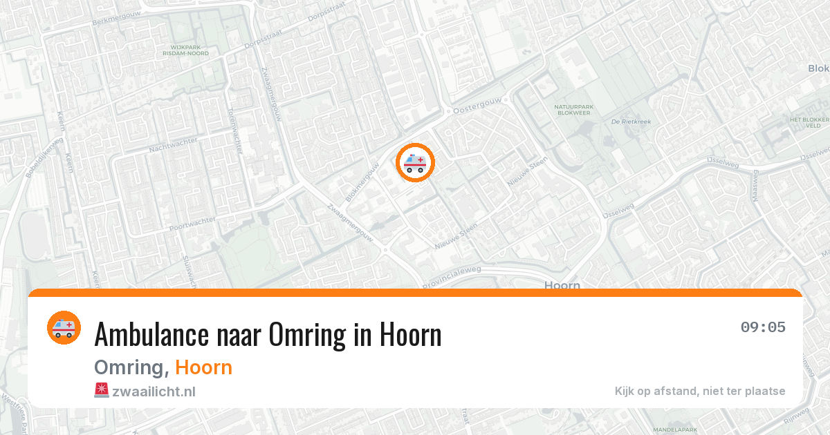Ambulance naar Omring in Hoorn — 1 aug 2026