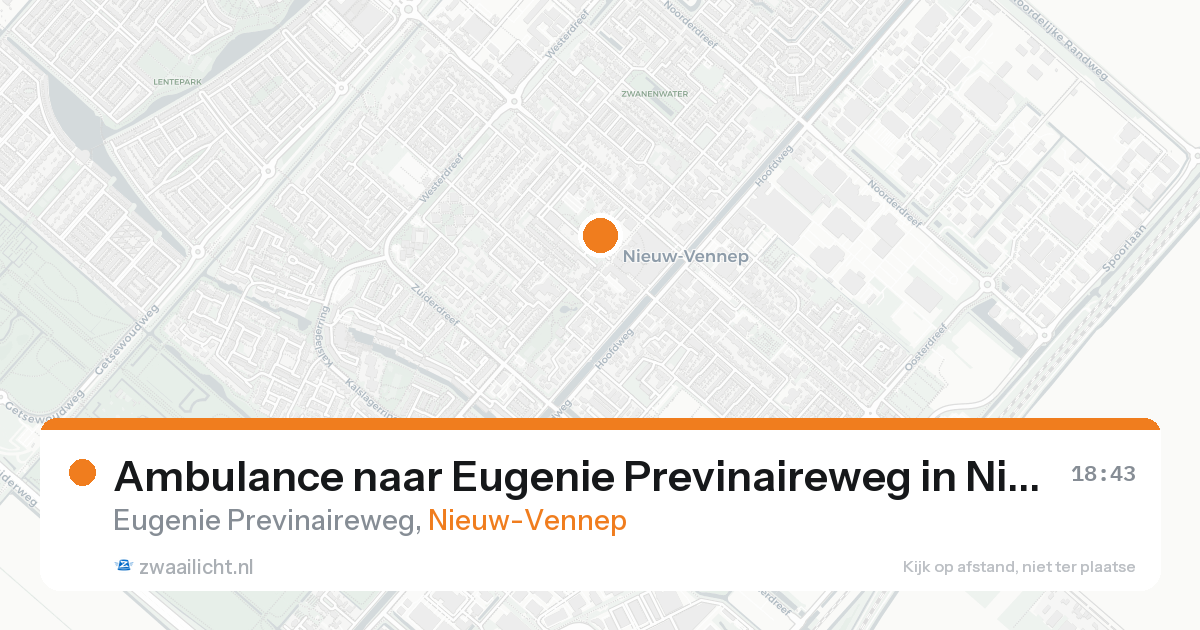 Ambulance naar Eugenie Previnaireweg in Nieuw-Vennep — 2 jun 2026