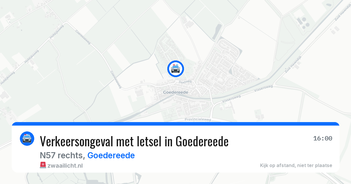 Verkeersongeval met letsel in Goedereede — 8 jul 2026