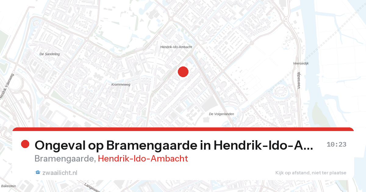 Ongeval op Bramengaarde in Hendrik-Ido-Ambacht — 27 aug 2026