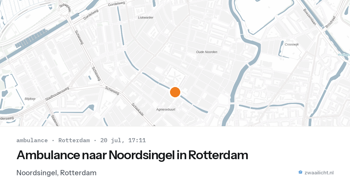 Ambulance naar Noordsingel in Rotterdam — 20 jul 2026