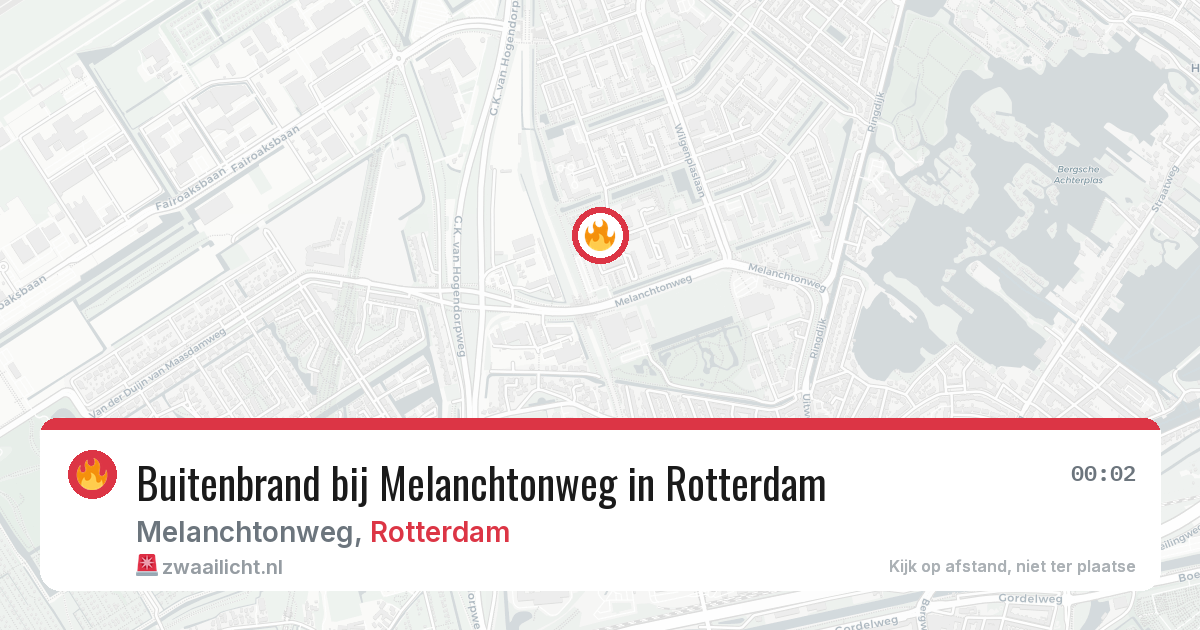 Buitenbrand bij Melanchtonweg in Rotterdam — 19 jun 2026