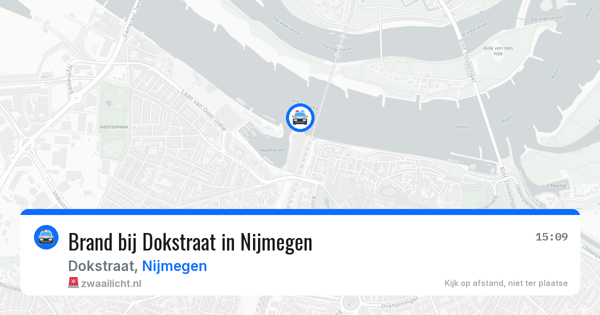 Brand bij Dokstraat in Nijmegen — 8 aug 2026