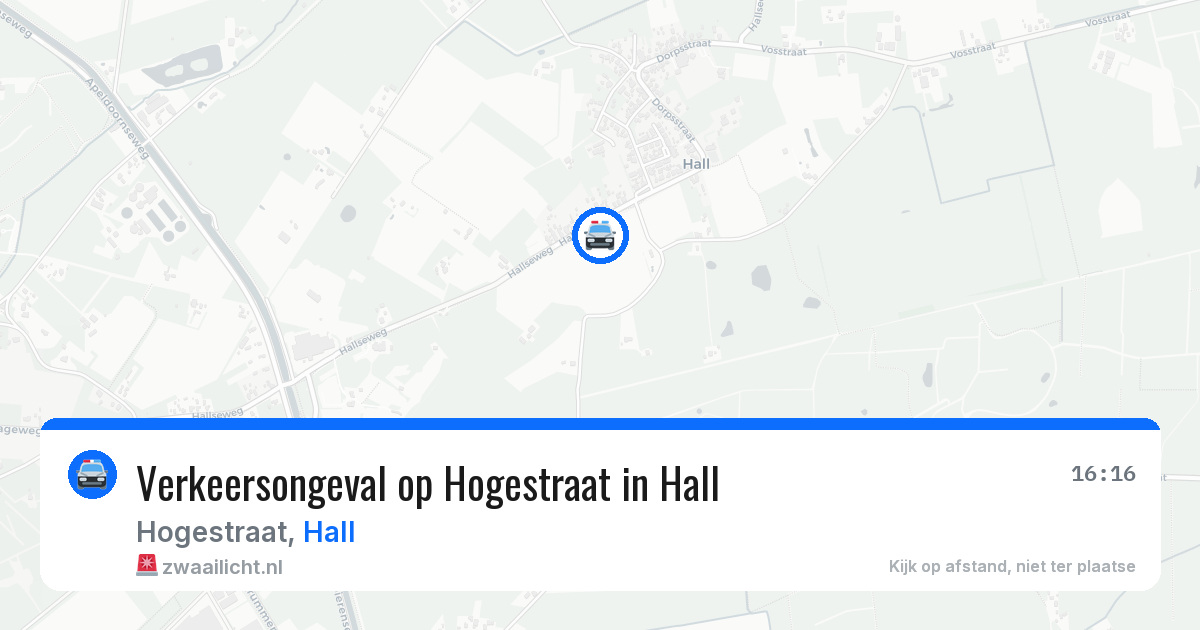 Verkeersongeval op Hogestraat in Hall — 2 aug 2026