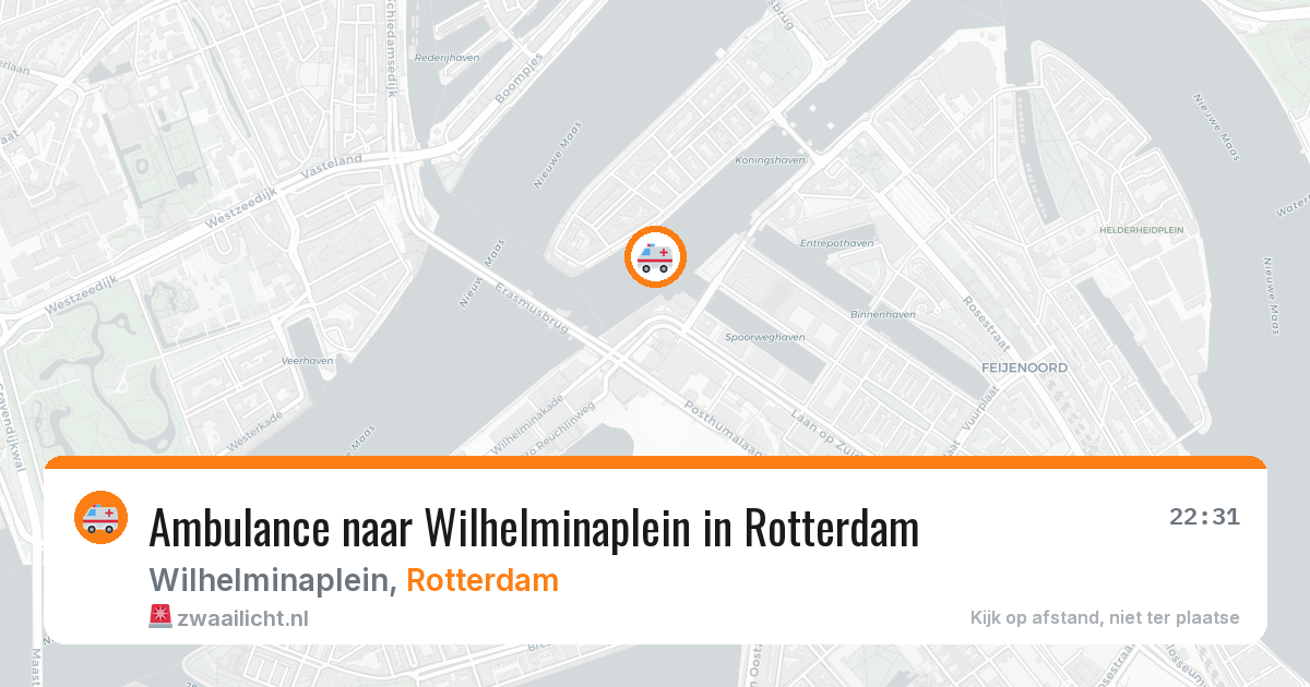 Ambulance naar Wilhelminaplein in Rotterdam — 10 jun 2026
