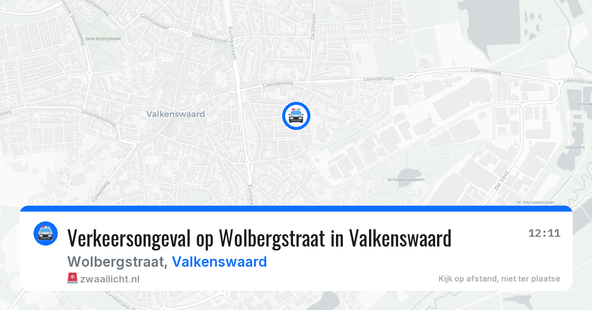 Verkeersongeval op Wolbergstraat in Valkenswaard — 12 mei 2026