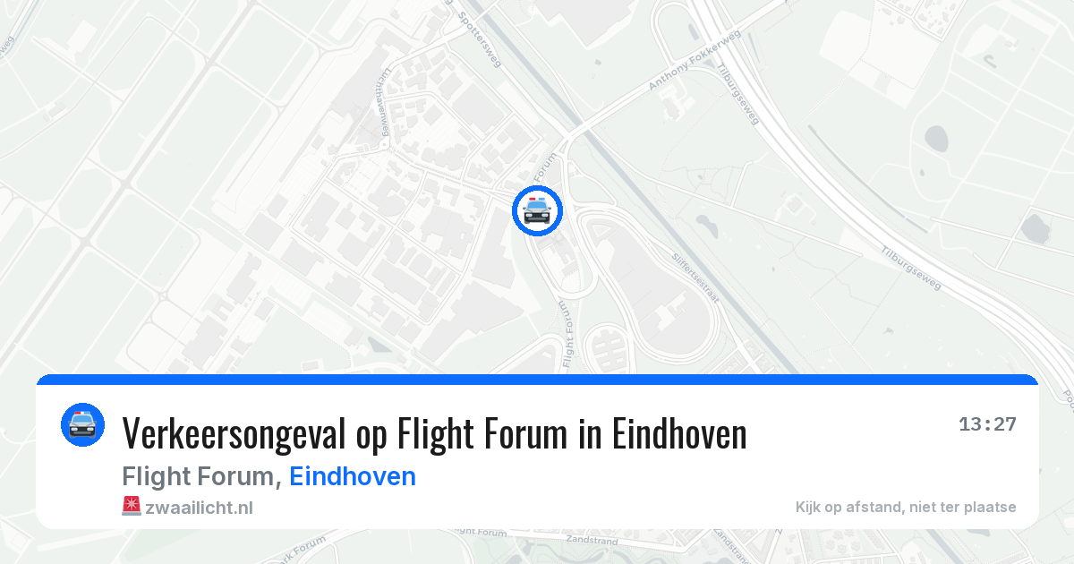 Verkeersongeval op Flight Forum in Eindhoven — 13 jul 2026