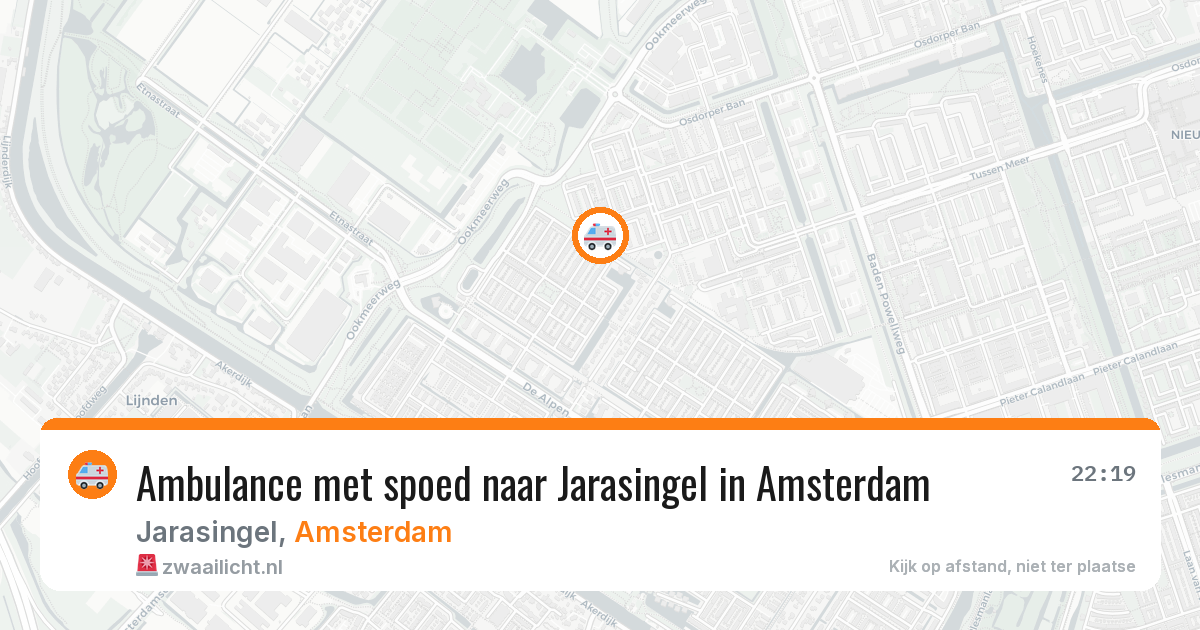 Ambulance met spoed naar Jarasingel in Amsterdam — 15 jun 2026