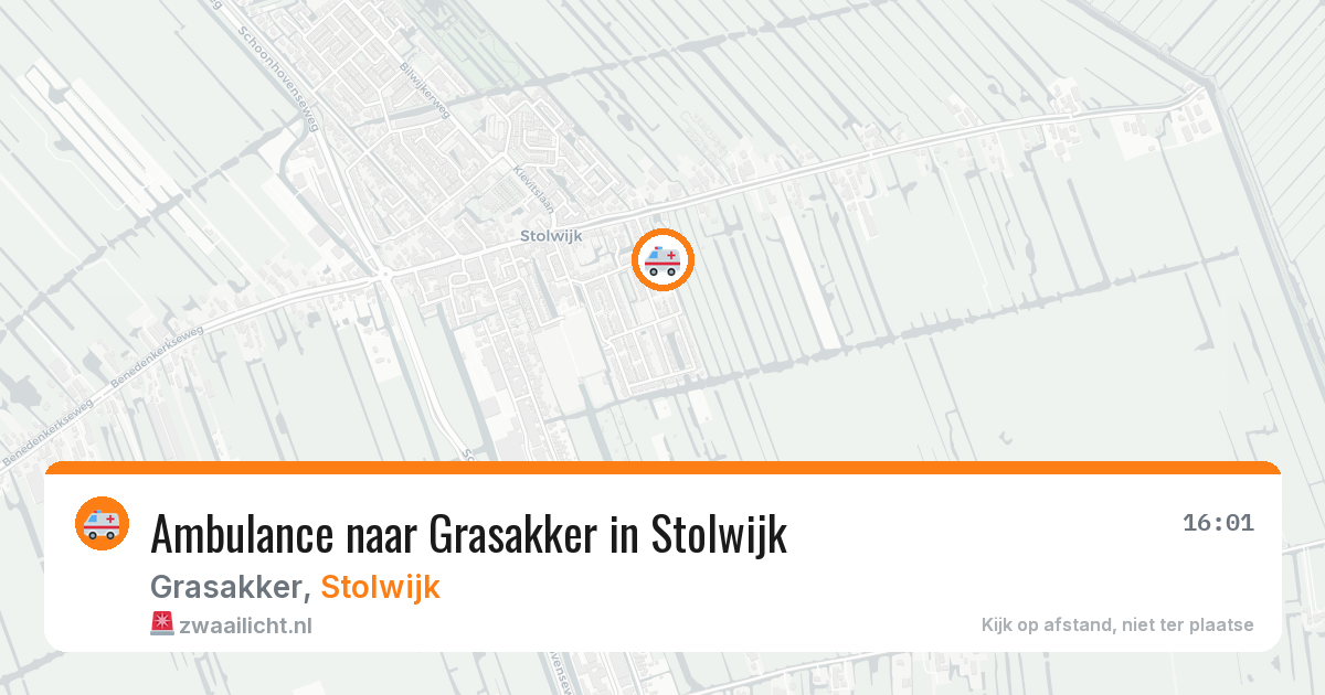Ambulance naar Grasakker in Stolwijk — 1 jun 2026