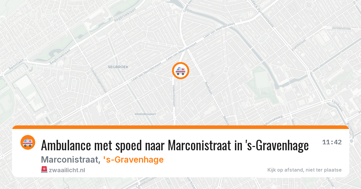 Ambulance met spoed naar Marconistraat in 's-Gravenhage — 6 jun 2026