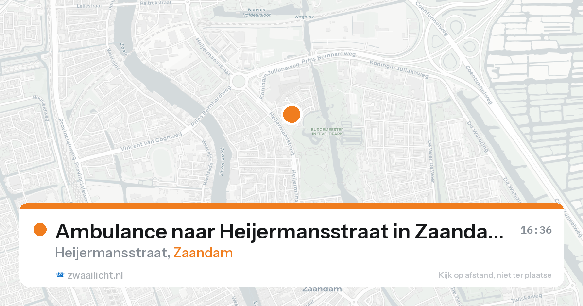 Ambulance naar Heijermansstraat in Zaandam — 24 mei 2026