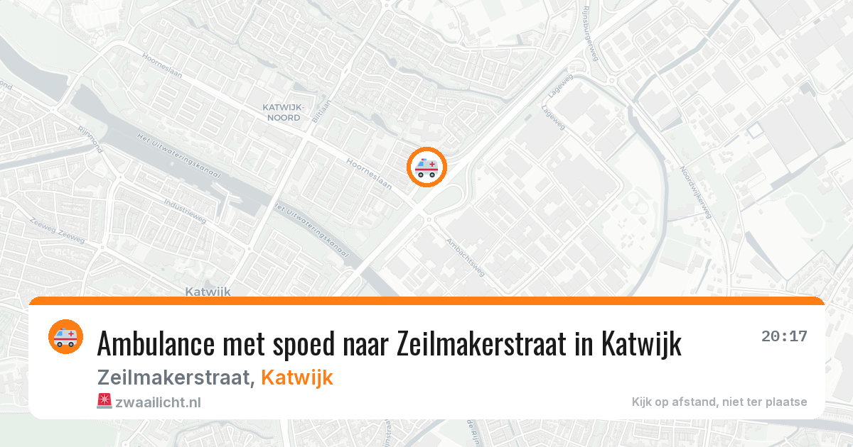 Ambulance met spoed naar Zeilmakerstraat in Katwijk — 14 mei 2026