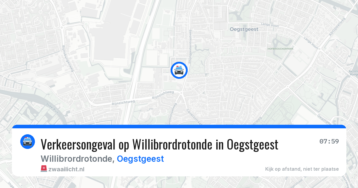 Verkeersongeval op Willibrordrotonde in Oegstgeest — 28 jan 2026