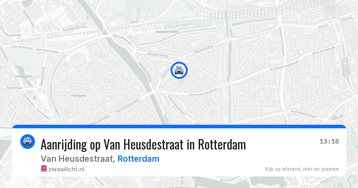 Aanrijding op Van Heusdestraat in Rotterdam — 21 apr 2026