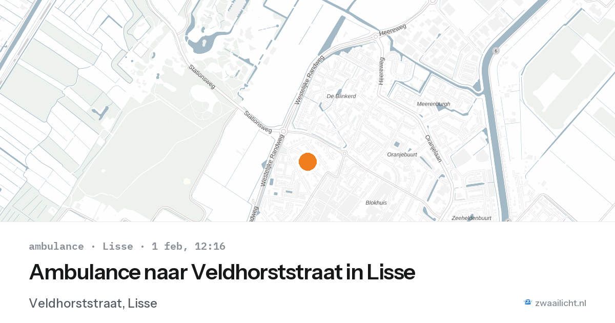Ambulance naar Veldhorststraat in Lisse — 1 feb 2026