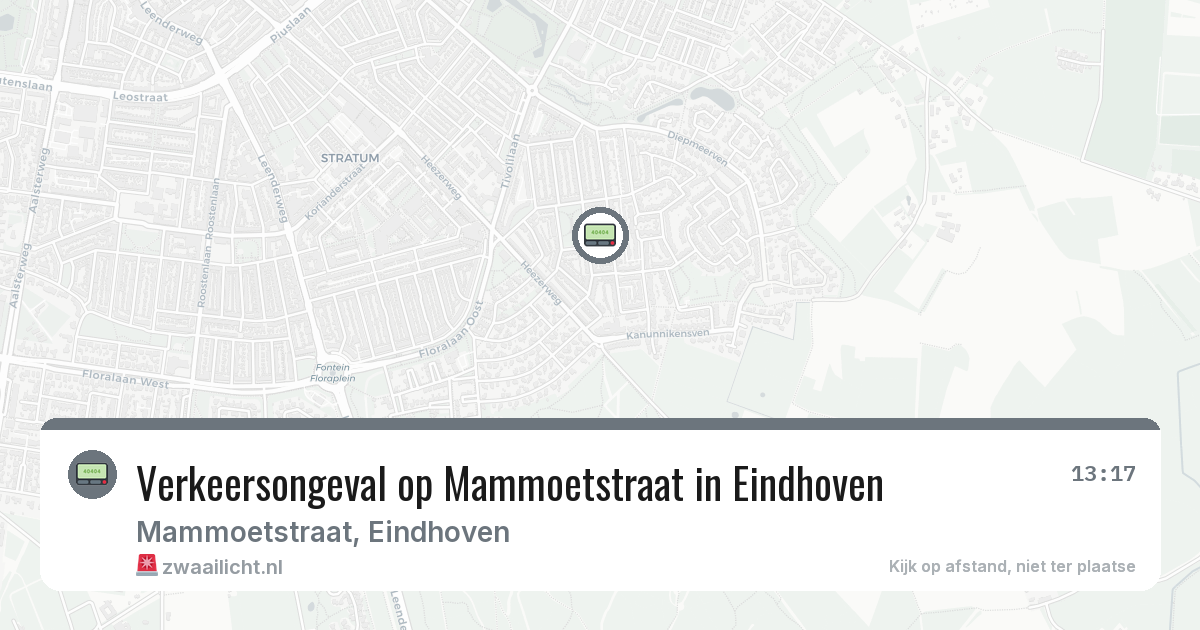 Verkeersongeval op Mammoetstraat in Eindhoven — 4 mrt 2026