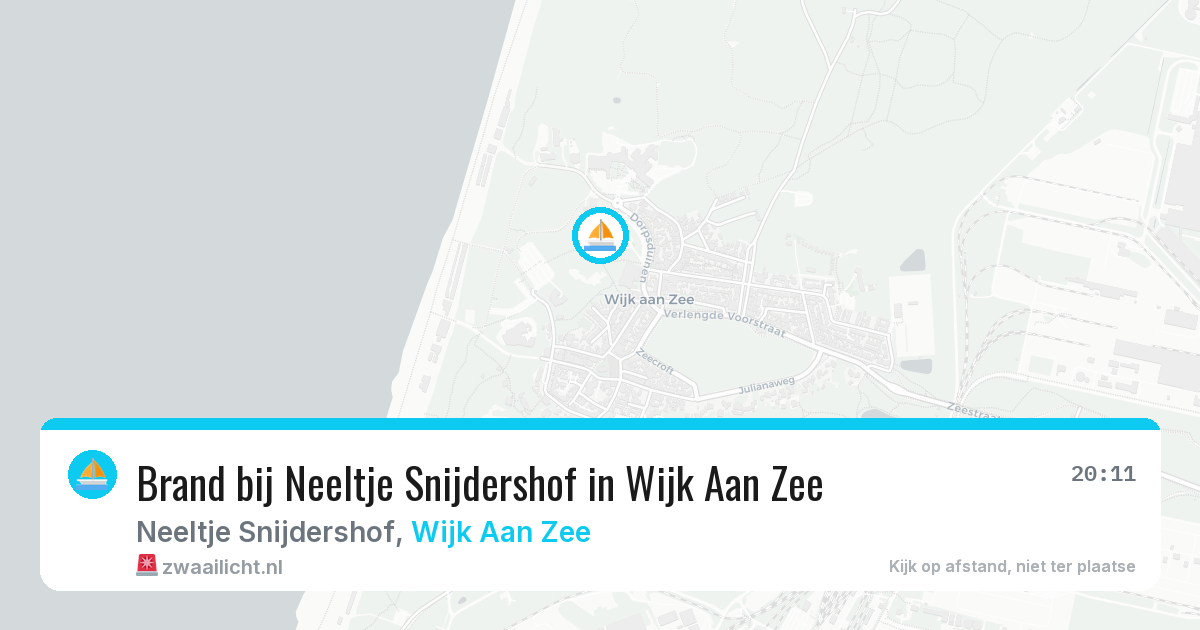 Brand bij Neeltje Snijdershof in Wijk Aan Zee — 2 aug 2026