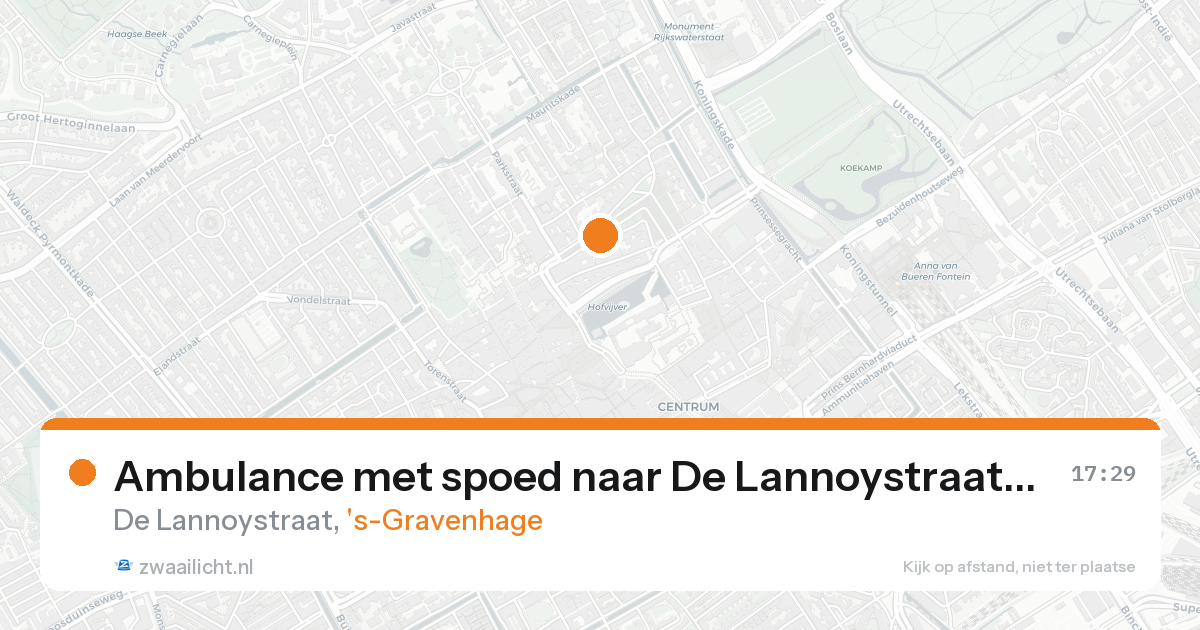 Ambulance met spoed naar De Lannoystraat in 's-Gravenhage — 31 jan 2026