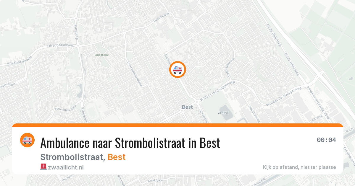Ambulance naar Strombolistraat in Best — 18 mrt 2026