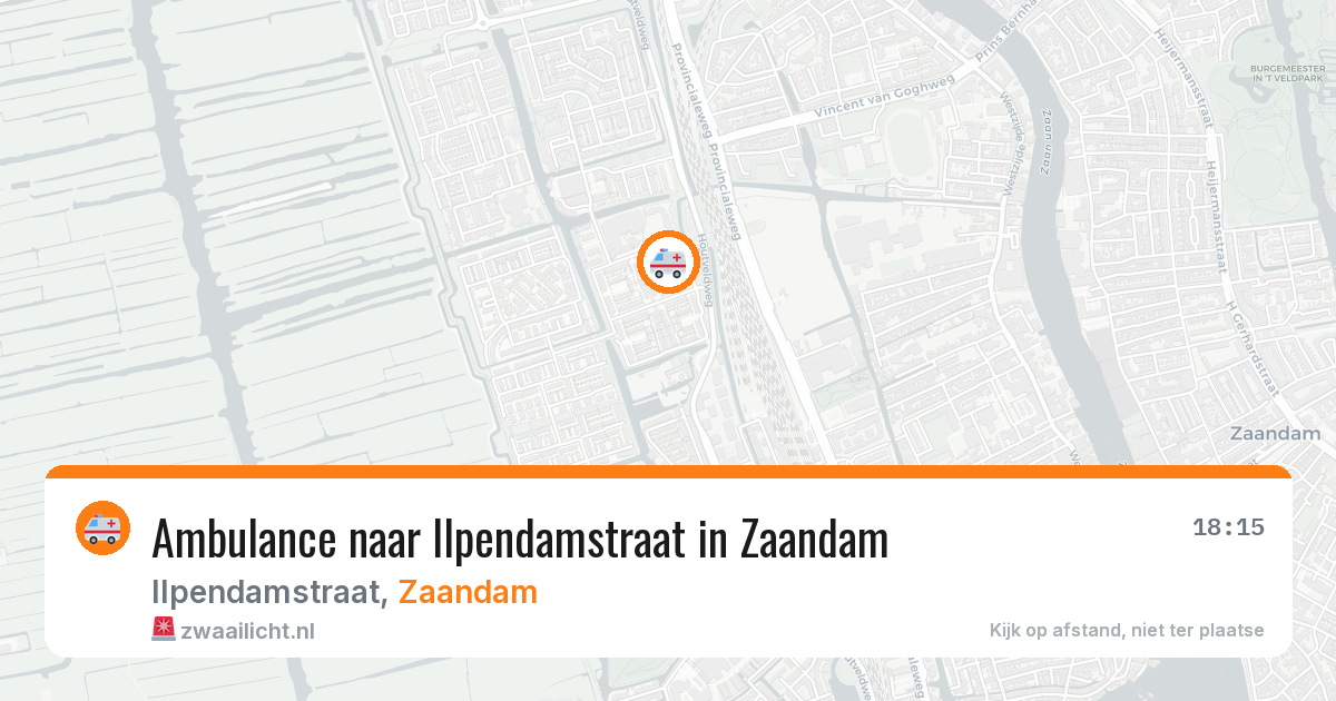 Ambulance naar Ilpendamstraat in Zaandam — 20 mrt 2026